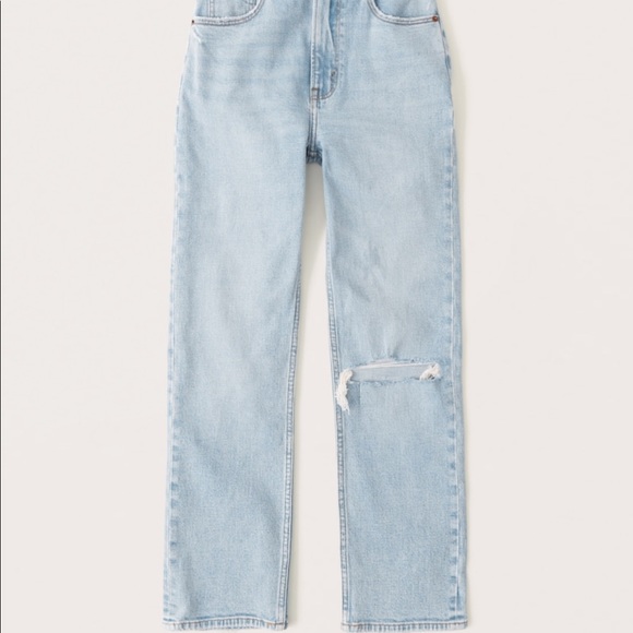 Abercrombie & Fitch Denim - Ultra high rise ankle straight jeans